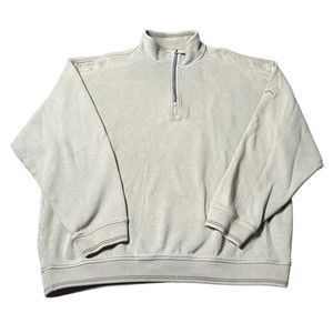Tommy Bahama Quarter Zip Sweater Sage Color Mock Neck Pullover Men’s Size Large